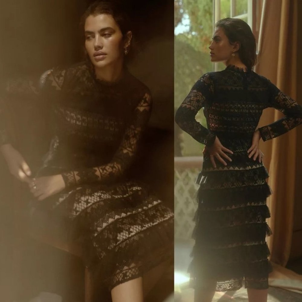 Anthropologie Forever That Girl Lace Midi Dress Size Medium New With Tags $270